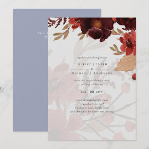 Budget Burgundy Orange Fall Floral Wedding