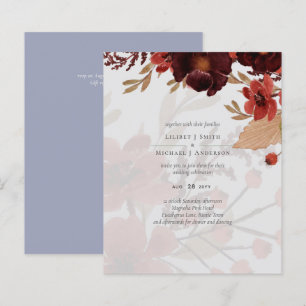 Budget Burgundy Orange Fall Floral Wedding