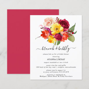 Budget Burgundy Orange Yellow Pink Brunch Bubbly