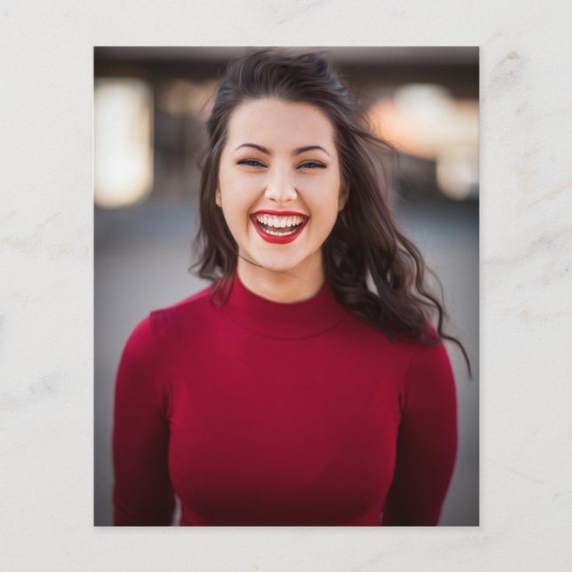 Budget Burgundy & Pink Floral Fr Grad Party Photo Flyer (Front)