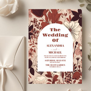 Budget Burgundy Wildflowers Wedding