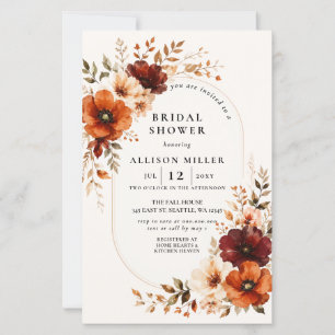 Budget Burnt Orange Burgundy Fall Bridal Shower