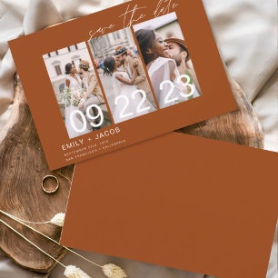 Budget Burnt Orange Save the Date 3 Photo 