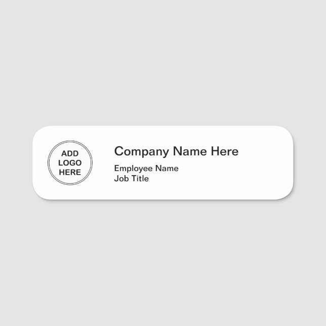 Budget Business Add Your Logo Name Tag Design (Front)