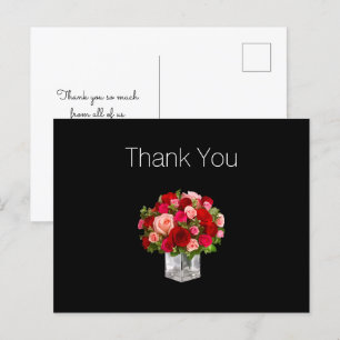 Budget Business Floral Thank You Postcards