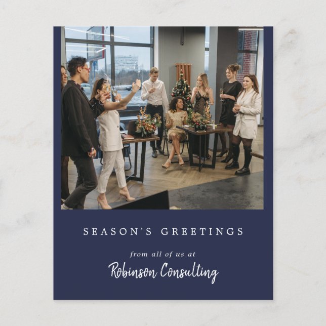 Budget Business Logo Christmas Modern Team Photo (Front)