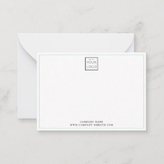Budget Business Logo Company Name Green Border Card