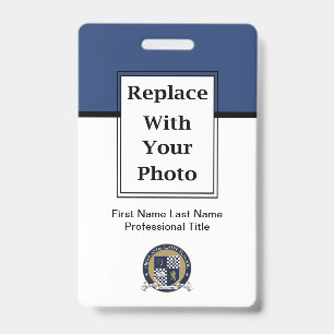 Budget Business Logo Employee Badges And Barcode ID Badge