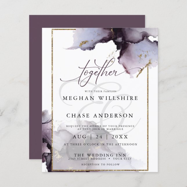 Budget But Beautiful Abstract Amethyst Purple (Front/Back)