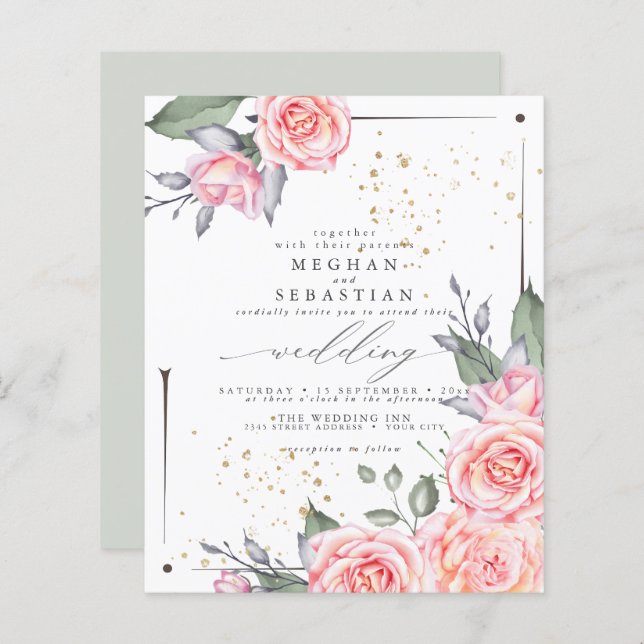 Budget But Beautiful Rustic Cottage Roses  (Front/Back)