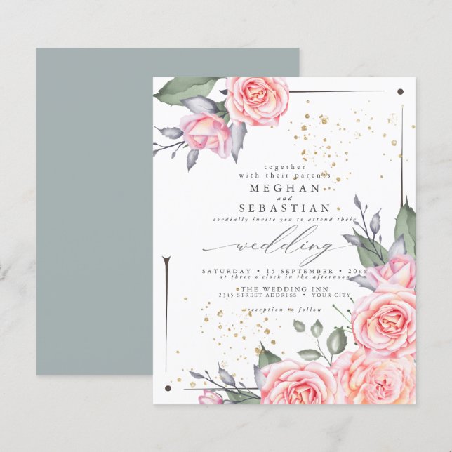 Budget But Beautiful Rustic Cottage Roses  (Front/Back)