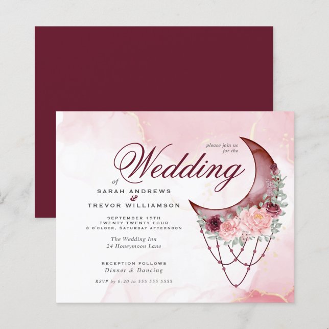 Budget But Beautiful Rustic Crescent Moon Mandala (Front/Back)