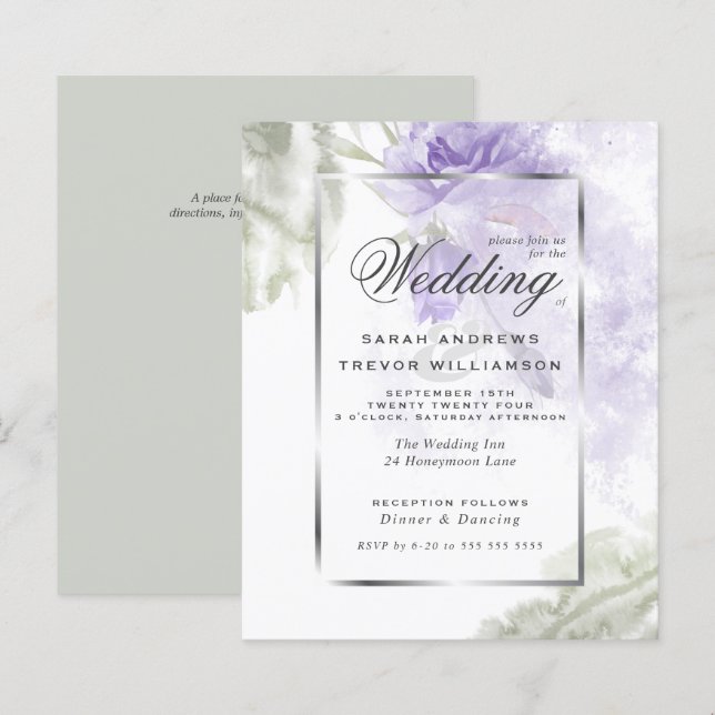 Budget but Beautiful Rustic Lavender Roses (Front/Back)