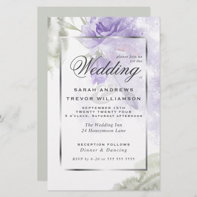 Budget but Beautiful Rustic Purple  Roses (Front/Back)