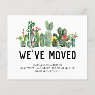 Budget Cactus We've Moved Home Moving Announcement