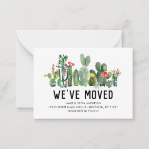 Budget Cactus We've Moved Home Moving Announcement