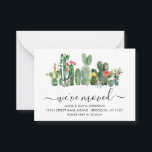 Budget Cactus We've Moved New Home Moving Card<br><div class="desc">Modern Cute Watercolor Cactus Cacti Botanical Greenery Potted House Plant We've Moved New Home Change of Address Moving Announcement Card</div>