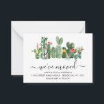 Budget Cactus We've Moved New Home Moving Card<br><div class="desc">Modern Cute Watercolor Cactus Cacti Botanical Greenery Potted House Plant We've Moved New Home Change of Address Moving Announcement Card</div>
