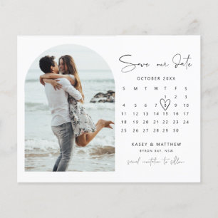 BUDGET calendar photo Save the Date Invitation Flyer