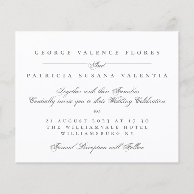 Budget Calligraphy Elegant Wedding Landscape Flyer (Front)