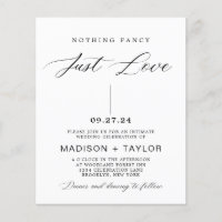 Budget Calligraphy Nothing Fancy Just Love Wedding