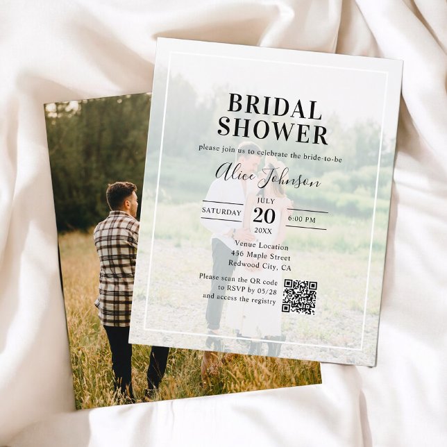 Budget Calligraphy QR Code Bridal Shower (Creator Uploaded)