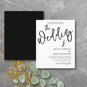 Budget Calligraphy Script Black & White Wedding