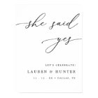 Budget Calligraphy She Said Yes Engagement Party