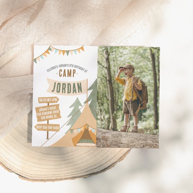 Budget Camping Outdoor Boy Photo Birthday Party  (Creator Uploaded)