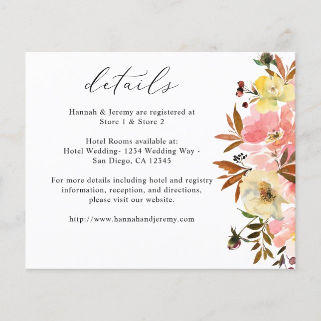 Budget Candy Pink & Yellow Floral Details Flyer (Front)