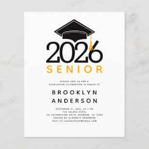 BUDGET Cap Senior Graduation Invitation
