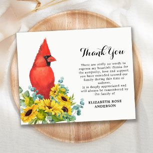 Budget Cardinal Floral Sympathy Funeral Thank You