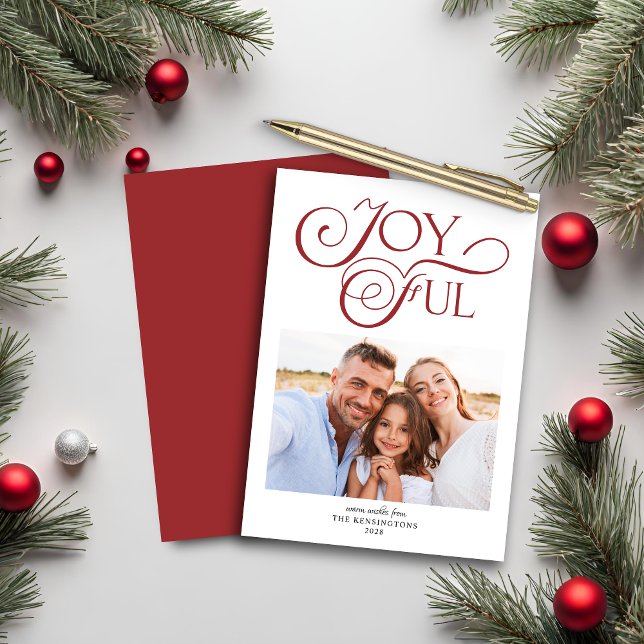 Budget Cardinal Red Christmas Joyful Photo (Creator Uploaded)