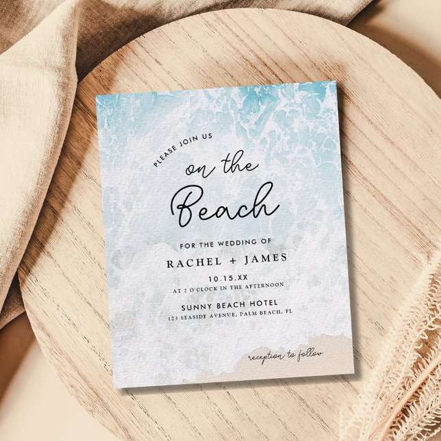 Budget Casual On The Beach Wedding Invitation (Creator Uploaded)