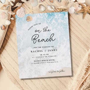 Budget Casual On The Beach Wedding Invitation Flyer