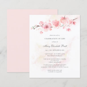 Budget Celebration of Life Funeral Pink Floral