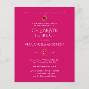 Budget Celebration of Life Memorial Funeral Invite