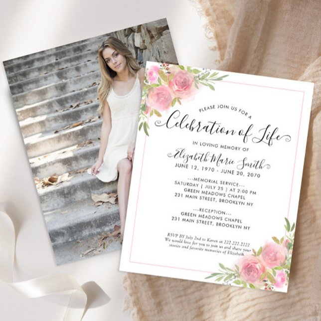 Budget Celebration of Life Pink Photo Funeral (Creator Uploaded)