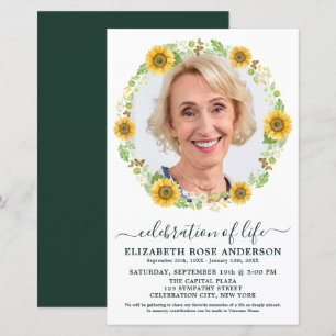 Budget Celebration Of Life Sunflower Floral Photo