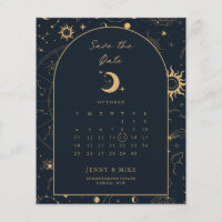BUDGET Celestial Calendar Arch Save the Date Flyer
