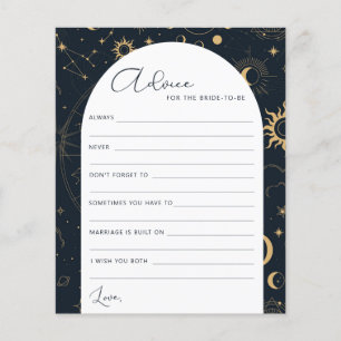 Budget Celestial Sun Moon Bride To Be Advice Flyer