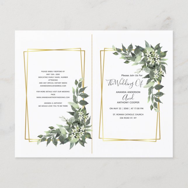 Budget ceremony, reception, rsvp, details flyer (Front)