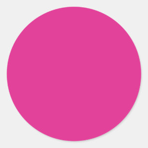 BUDGET CERISE PINK Modern Core Wedding Classic Round Sticker