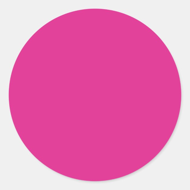 BUDGET CERISE PINK Modern Core Wedding Classic Round Sticker (Front)