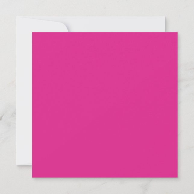 BUDGET CERISE PINK Modern Core Wedding Invitation (Front)