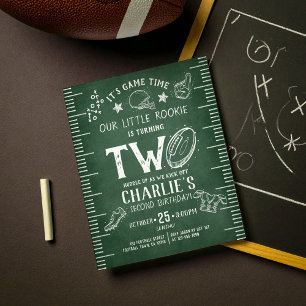 Budget Chalkboard Football Sports 2nd Birthday