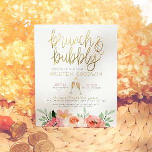 Budget Champagne Heart Gold Brunch & Bubbly Bridal