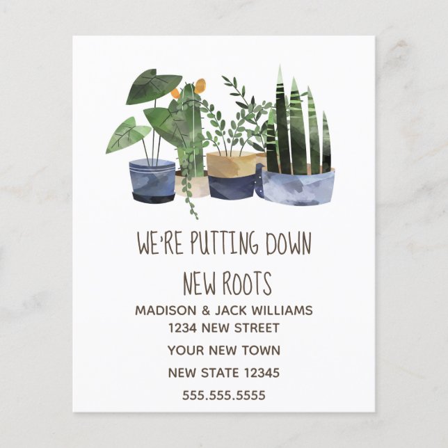  Budget Change of address | Moving Announcement (Front)