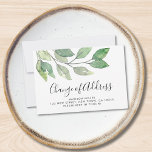 Budget Change of Address Moving Announcement Card<br><div class="desc">This budget moving announcement small card is decorated with minimalist watercolor foliage in shades of green.
Easily customizable.
Use the Design Tool to change the text size,  style,  or color.
Original Watercolor © Michele Davies.</div>