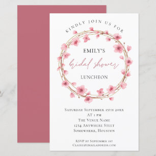 Budget Cherry Blossom Bridal Shower 5.5 x 8.5 inch